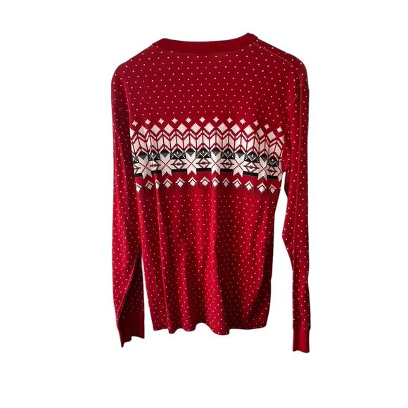 Hanna Andersson Red & White Snowflake Print Pajama Shirt Size Medium - Picture 2 of 6